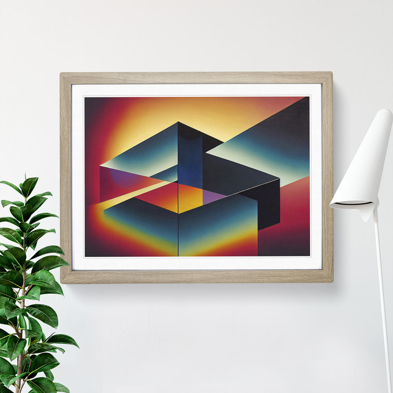 The Engaging Modern Abstract - Single Picture Frame Print, 25cm H x 34cm W, Oak