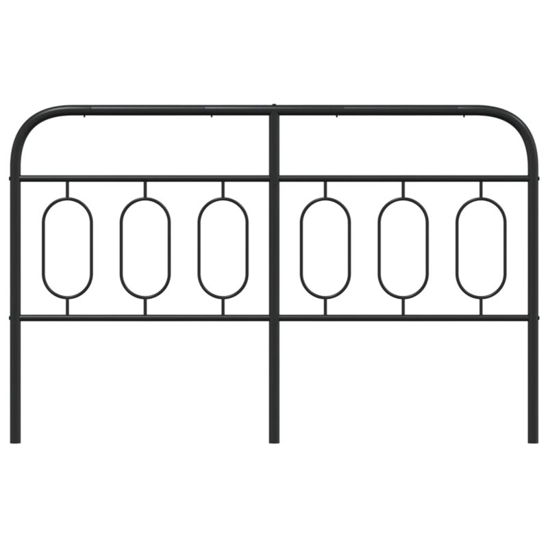 Vidaxl Metal Headboard, 100cm H x 156cm W x 3cm D, Black