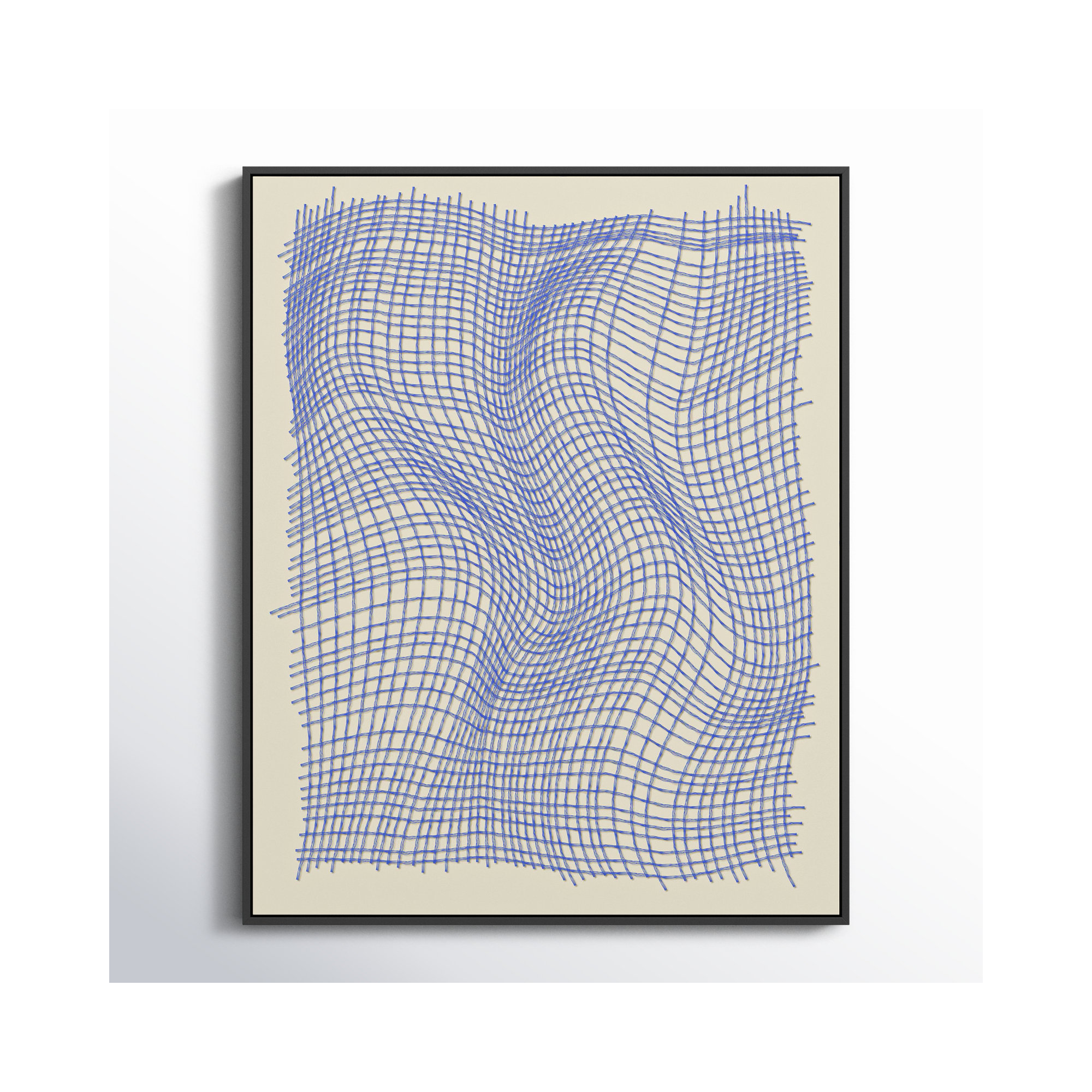 Netting 3 by Jacques Pilon, 25" H x 20" W x 1.25" D, Black Single Structure Framed Canvas