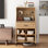  Armoire à café avec tiroir de rangement perforé et buffet à tablette réglable