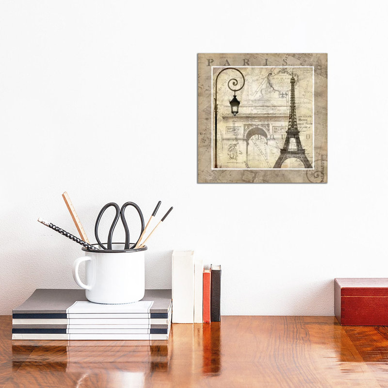 Paris Holiday by Keith Mallett - Wrapped Canvas Print, 30.48cm H x 30.48cm W x 1.91cm D