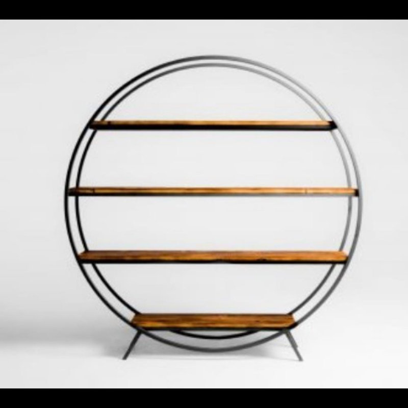 Selen 170cm H x 165cm W Steel Geometric Bookcase