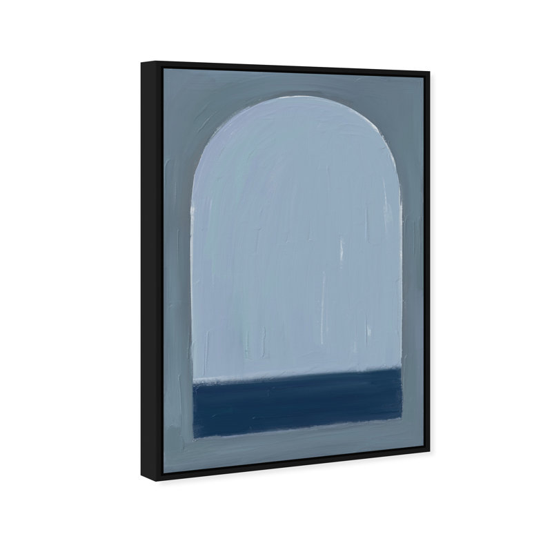Minimal Ocean Window Print by Oliver Gal, 17"H x 25"W, Black Floater Frame