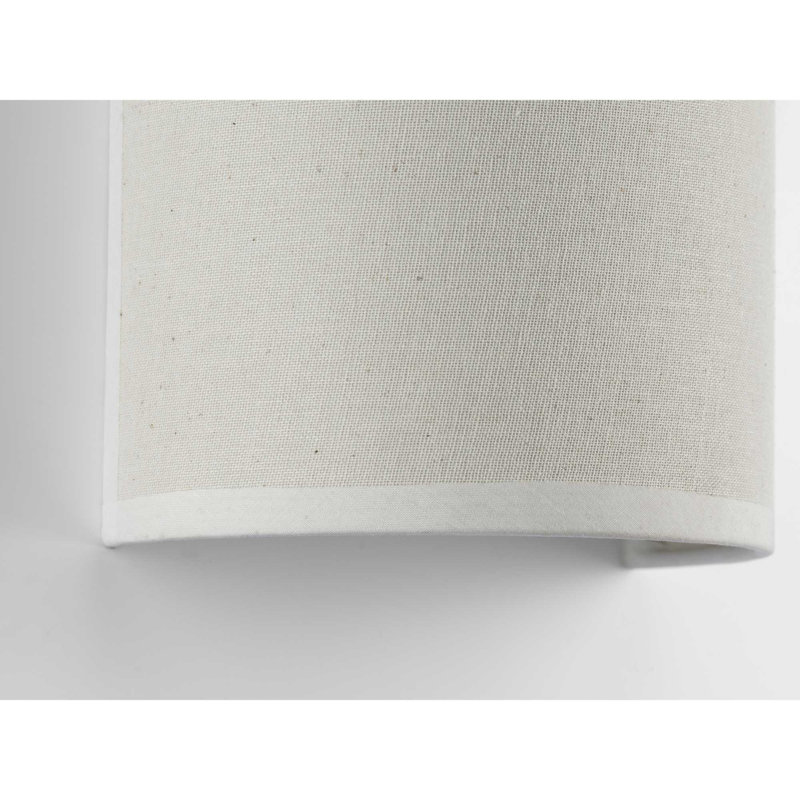 Armindo LED Flush Mounted Sconce, Off White Linen shade, Off White Linen