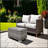 Mixed Grey Slatted Side Table with Aluminum Top – Durable, Stylish, and Fully Assembled for Outdoor Use