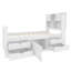 Lit plateforme simple avec bibliothèques de rangement, étagères et 4 tiroirs, base de lit de rangement, blanc-1940299801