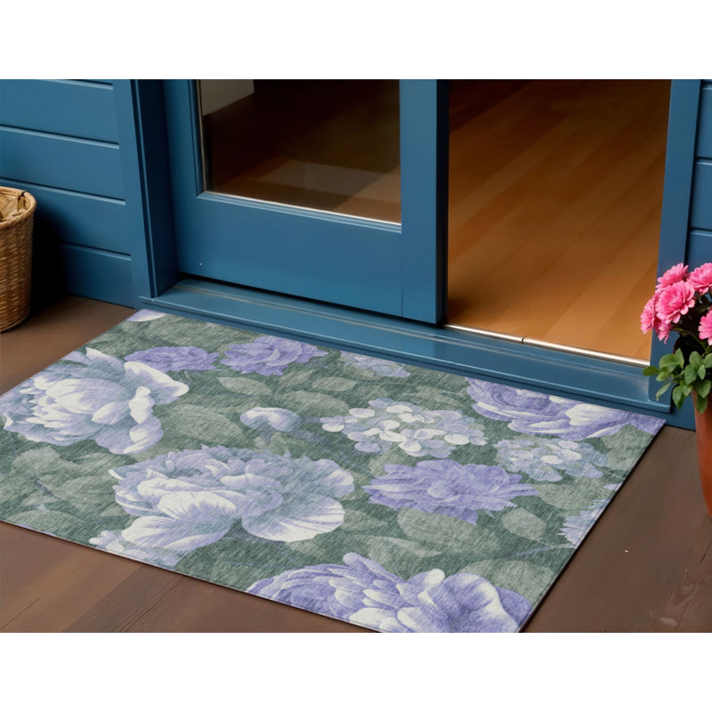 Tapis extérieur lavable et vert olive 3 pi x 5 pi lavable et vert olive