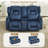 Loveseat Recliner with Storage Center Console, Manual Double Reclining Sofa with Pockets, Cup Holders, Pillows-946810076