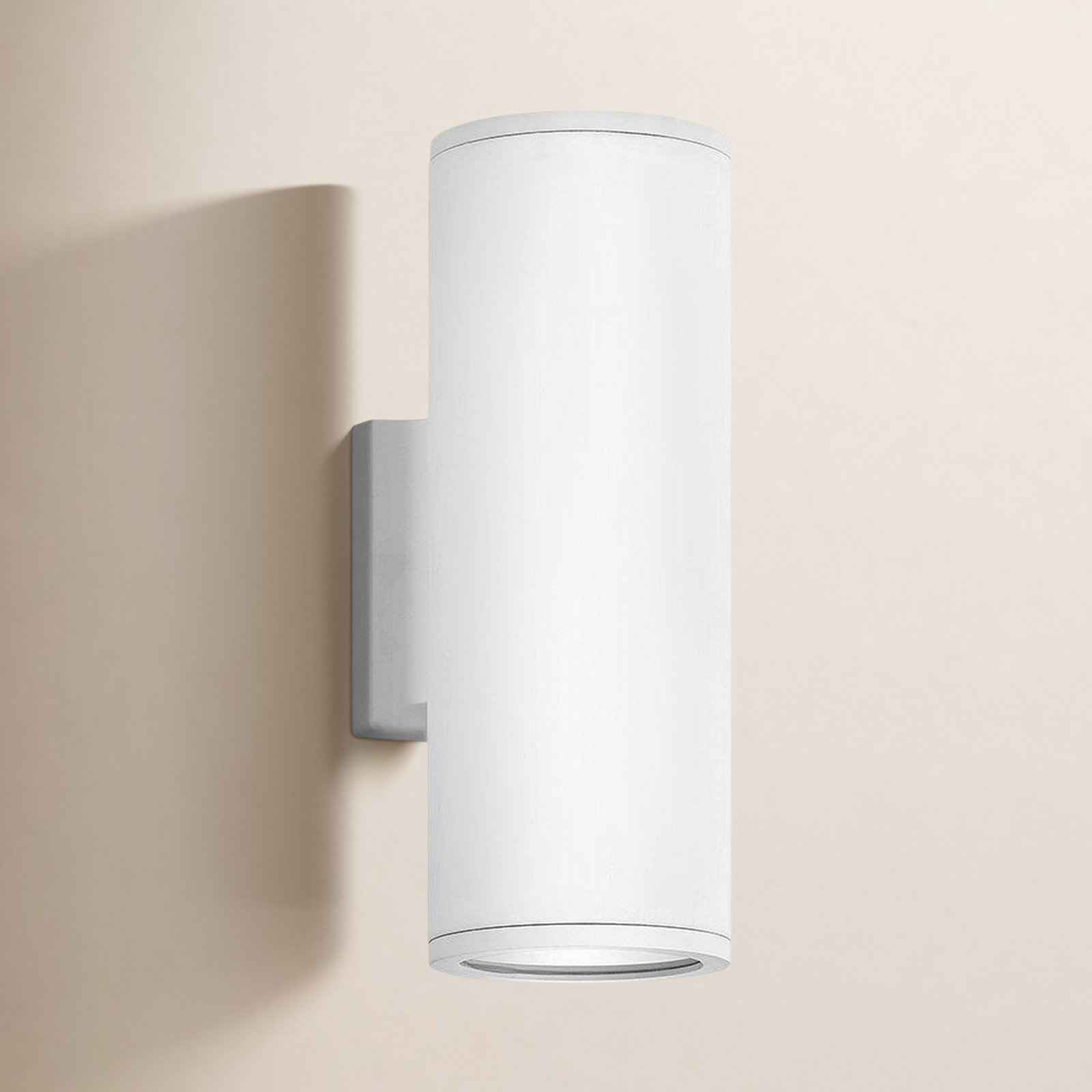 Silo 2-Light Outdoor Armed Sconce, Satin White