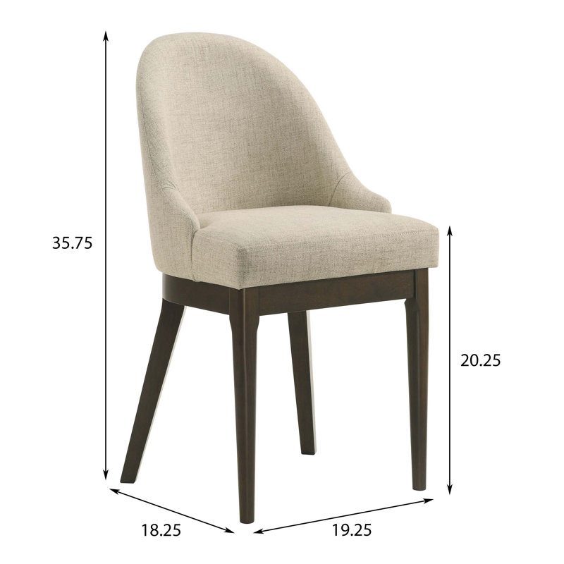 Ensemble de chaises d'appoint rembourrées Blakely Beige