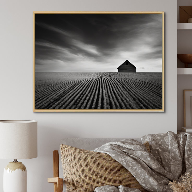 Décoration de campagne grange noire et blanche - Décoration murale grange_106680, H 16 po x l 32 po x P 1 po