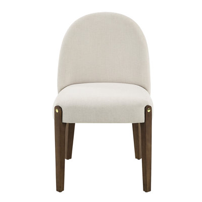 De 2 chaises d'appoint rembourrées - Tissu blanc et finition chêne Capacité de poids de 20 lb Capacité de siège de 20 po Largeur du siège 18 po Profondeur Hauteur Dossier 26 po Paquet confortable (2) Choix de sièges de 45 lb