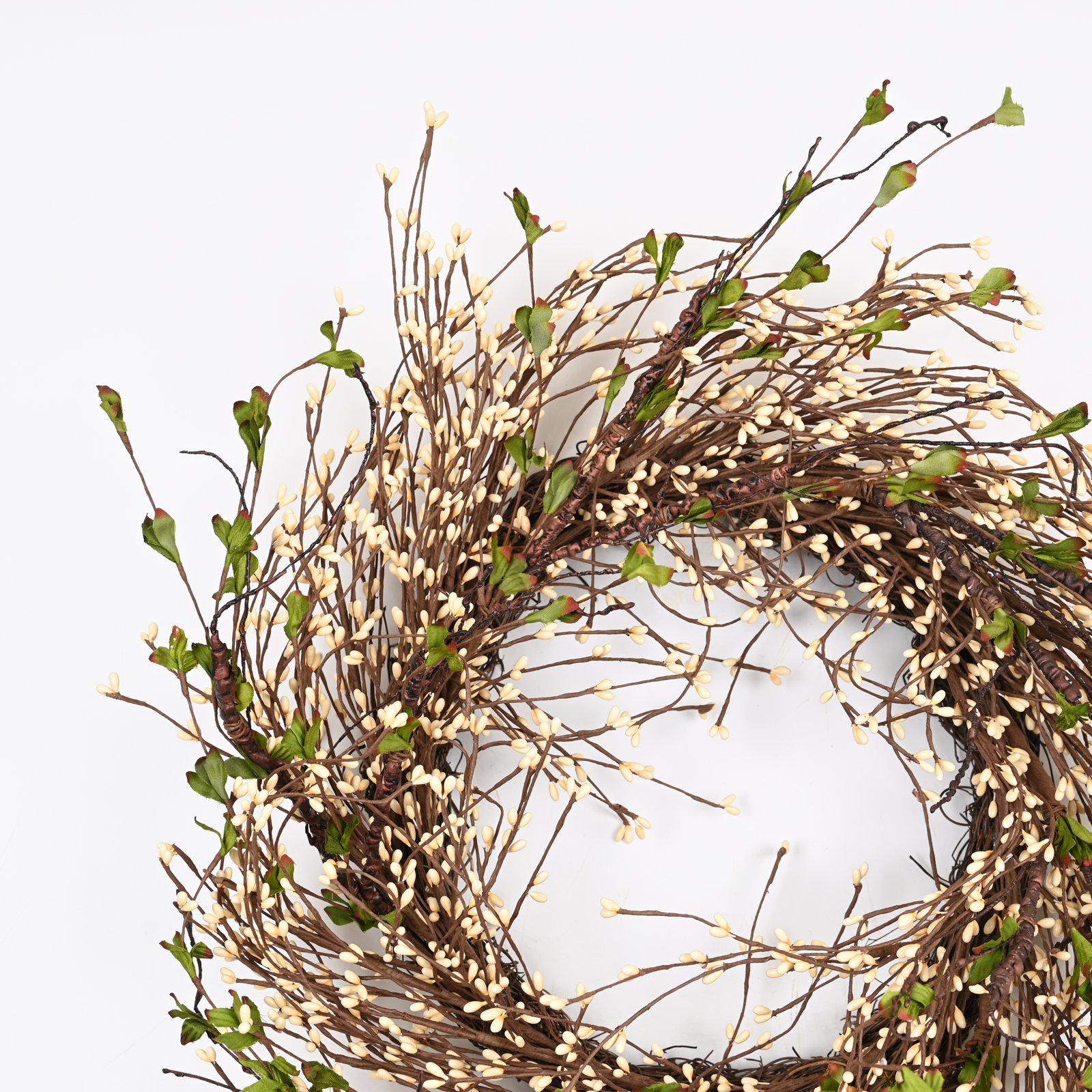 Latrika 22" Handcrafted Grapevine No Holiday Wreath