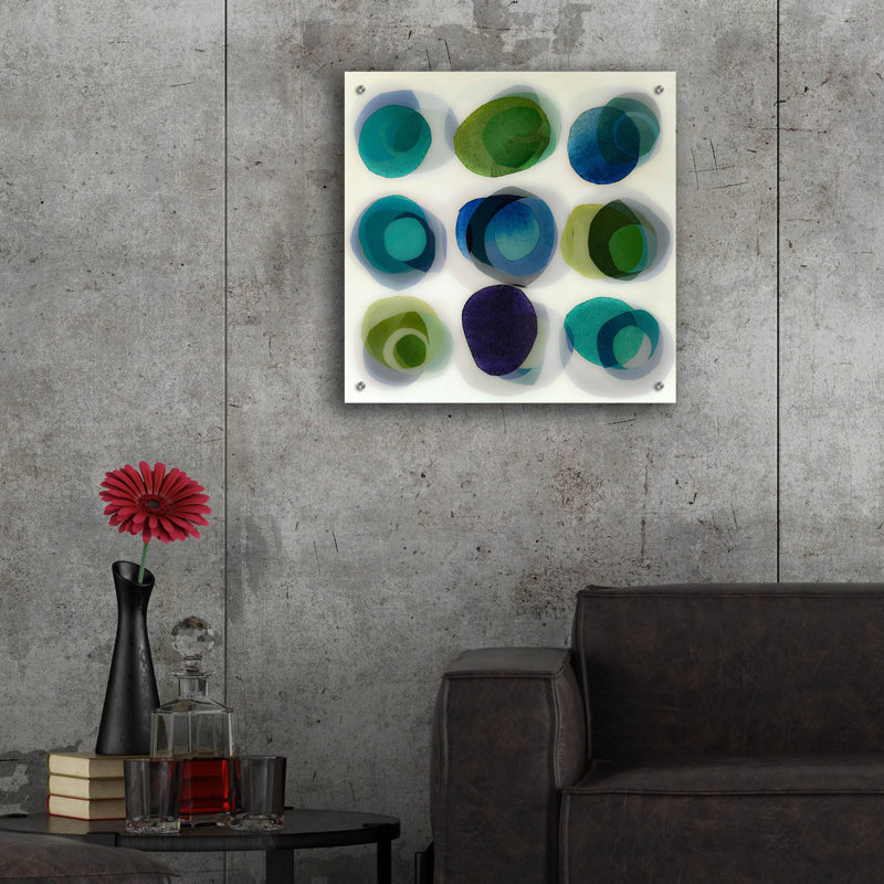 Art mural en verre Wrought Studio ™ «Athletic» par Tamar Zinna, H 24 po x l 24 po x P 0,2 po