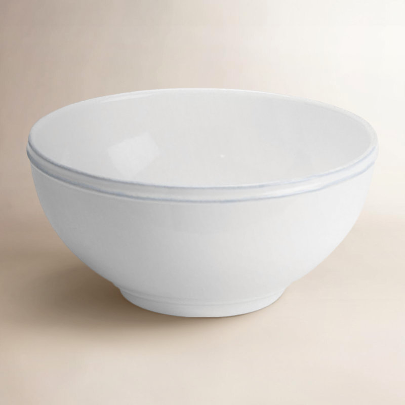 Friso Handmade Fine Stoneware Dining Bowl, White