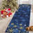 9x12 Red Christmas Runner Rug with Snowflake Pattern – Non Slip Low Pile Hallway and Kitchen Floor Carpet, Festive Holiday Decor-868633244
