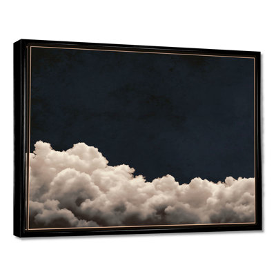 «Fluffy White Clouds In The Sky - Clouds», impression sur toile blanche minimaliste