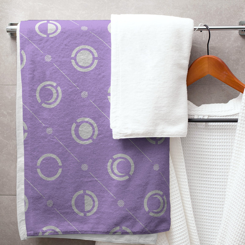 Serviette de bain Classic, Mauve clair / gris clair