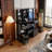 29 Inch Compact Vanity Desk with Sliding Mirror, Space-Saving Dressing Table and Stool Set-1070429883