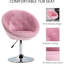 Chic Accent Seat - Pink, Round , Height Adjustable For Living Room Area Swivel Base