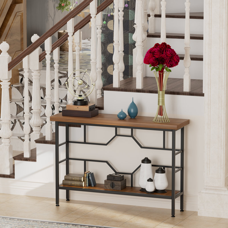 Console Console, l 11,8 po, Marron foncé, H 31,3 po x l 47,2 po x P 11,8 po