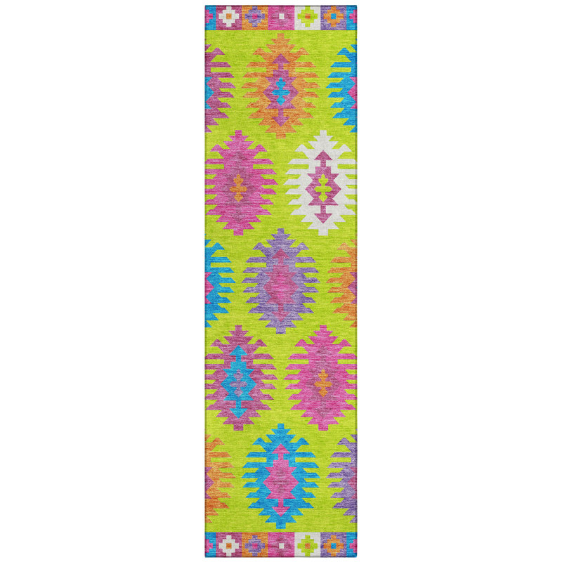 Chayden Washable Southwestern Indoor / Outdoor Rug, Runner 2'3" x 7'6"