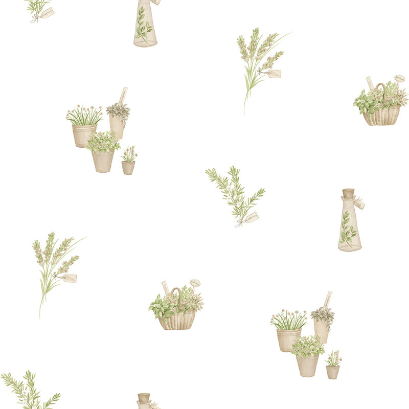 Dexheart Matte Paste the Wall Wallpaper Roll, White/Green