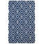 Tapis bleu foncé / ivoire en laine touffeté à la main Carolene-19273658