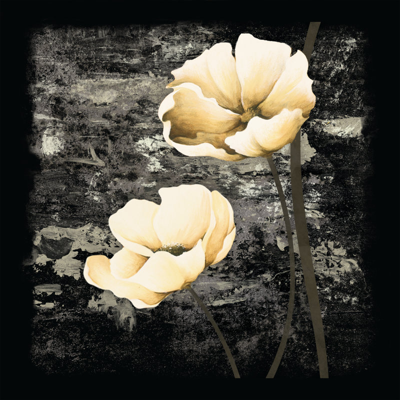 Golden Blossoms 3 - Wrapped Canvas Painting, 30cm H x 30cm W x 3.8cm D