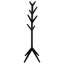 Portemanteau en bois 17,25 po x 17,25 po x 66,25 po noir