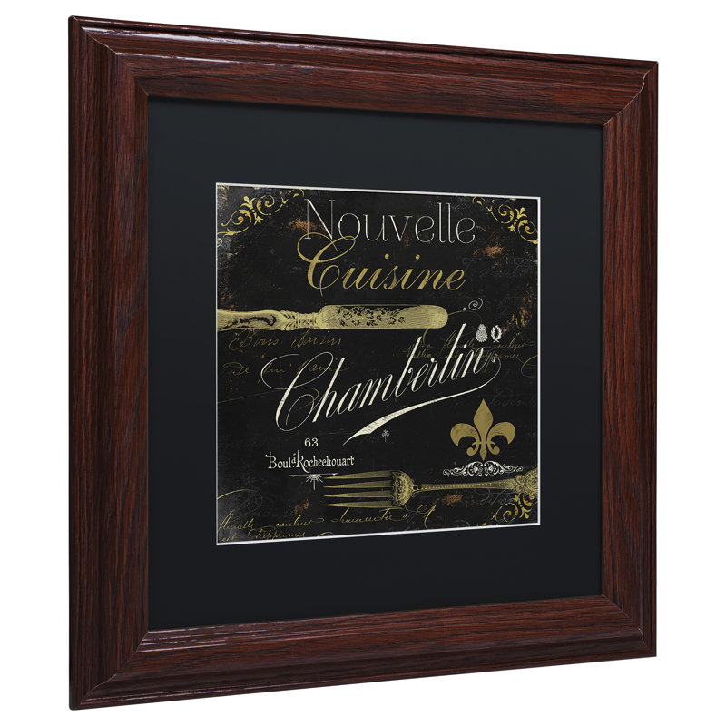 Jadaya «La Cuisine IV», affiche vintage encadrée, H 11 po x l 14 po x P 0,5 po, Noir