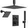 Thermostatic Shower Faucet 12" High-Pressure Dual Showerheads with Rough-In Valve