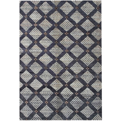 Geometric Hand Knotted Area Rug