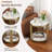 2 Tier Faux Marble End Table with Storage Shelf, Modern Side Table for Living Room, Bedroom