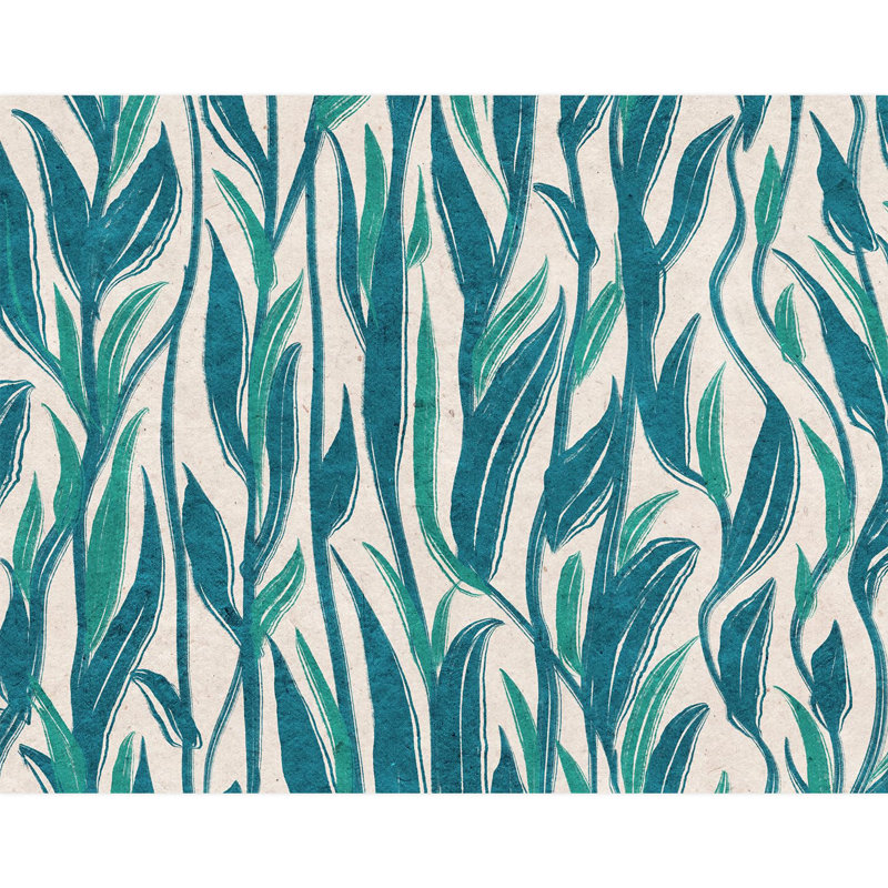 Bordure florale pelez et collez, L 132 po x l 168 po