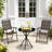 3-Piece Folding Bistro Set With Round Tempered Glass Table,2-Person Metal Outdoor Patio Dining Set-886878428