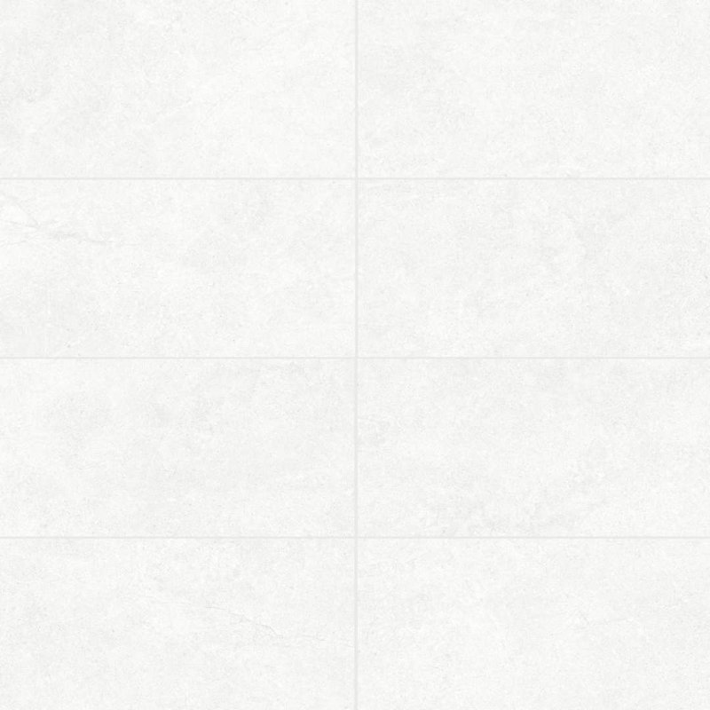 Carreau de porcelaine de 12 po x 24 po Alpe Stone Limestone, Arctique, Poli