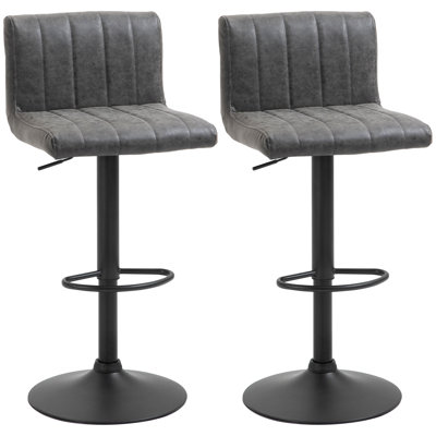 Harri Swivel Upholstered Adjustable Height Counter Stool with Metal Frame