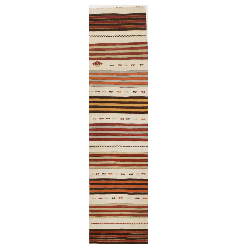 One-of-a-Kind 2' X 24' Flatweave Area Rug