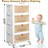 4 Tier Stackable Storage Bins with Lids, 23Qt Plastic Storage Containers