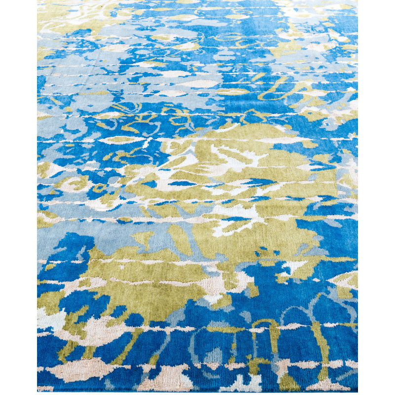 Overdyed One-of-a-Kind Rectangle 8'2" X 9'10" Hand Knotted Area Rug