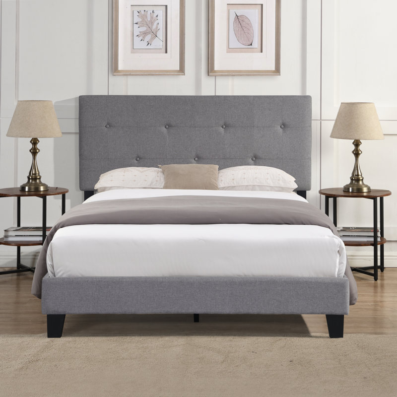 Base de lit, Grand, Gris clair