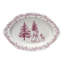Stoneware Platter With Deer And Trees