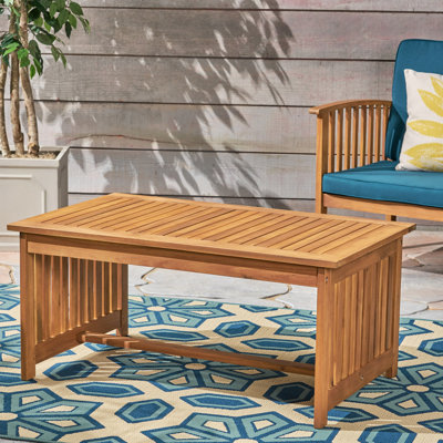 Table basse 40 po x 24 po 18,75 po en bois à patine brune pour un rassemblement de jardin fait à la main et bronze antique