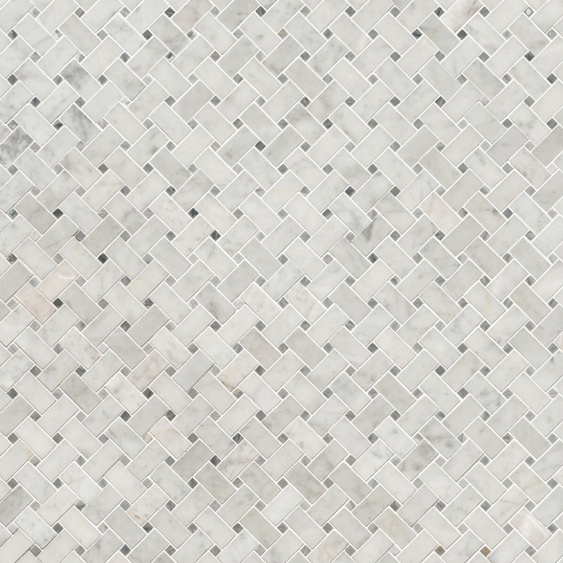 Carreau de mosaïque pour plancher et mur en marbre tissé 12 po x 12 po