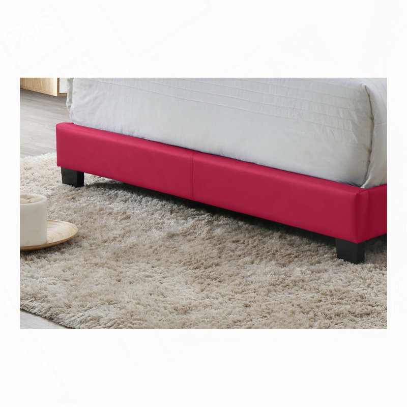 Lit plateforme moderne rose