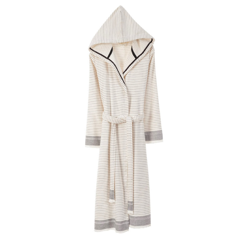 Peignoir en ratine 100% coton Condit, Blanc cassé, M