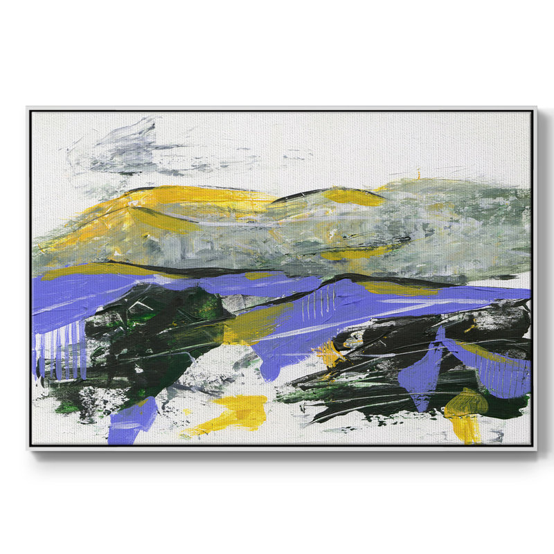 Silent Mountain Iv, reproduction d'art sur toile, H 17 po x l 25 po x P 2 po, Blanc