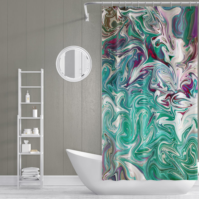 Rideau de douche simple abstrait, H 83 po x l 70 po