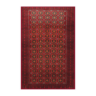 Tapis orange/rouge/brun traditionnel